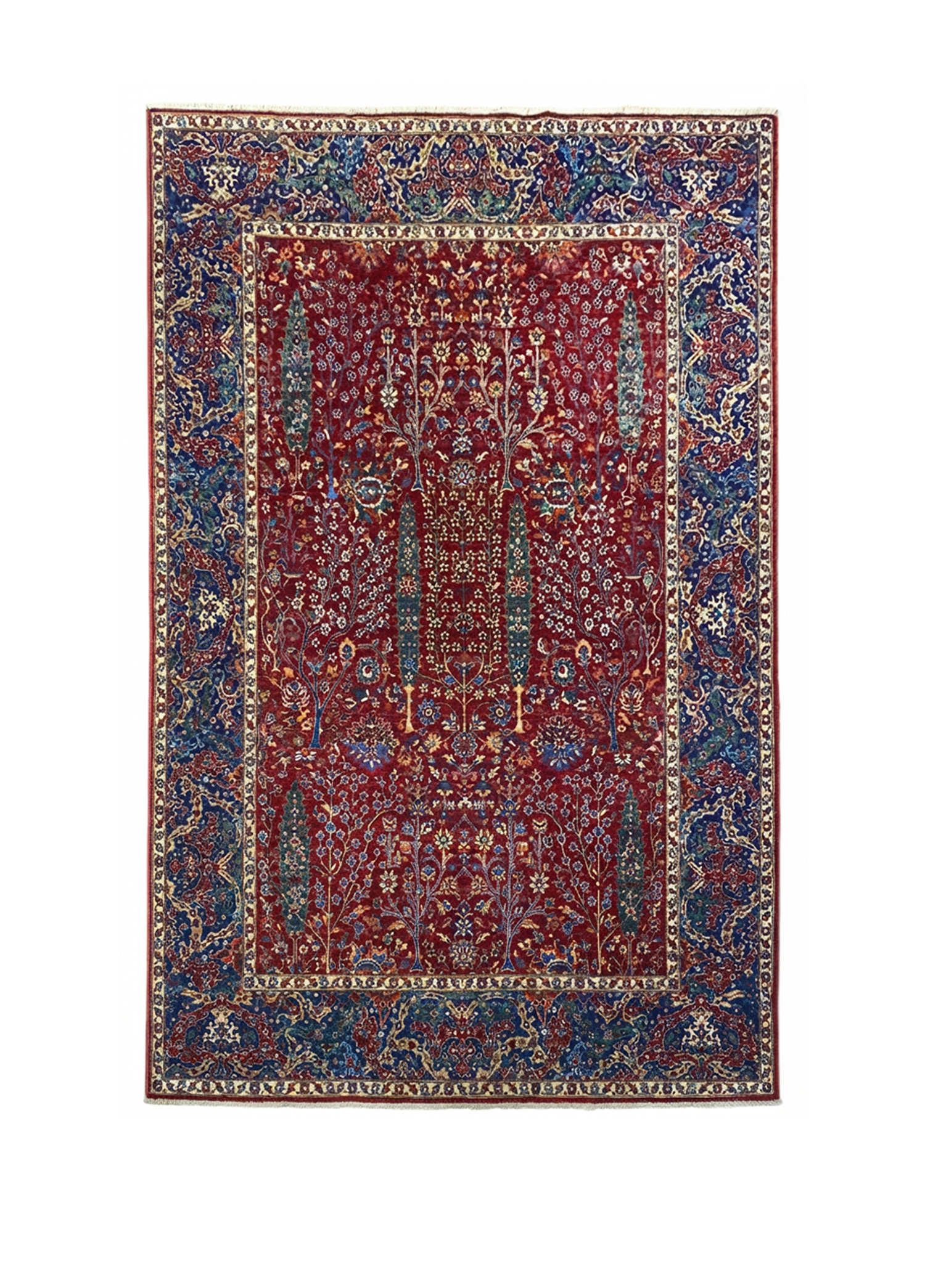 hali3 Sultani Oushak 172x245 Fine Quality Navy Blue Hand Knotted Carpet - Image 1